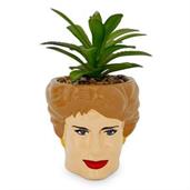 The Golden Girls Blanche 3-Inch Ceramic Mini Planter With Artificial Succulent