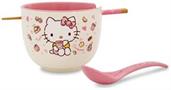 Sanrio Hello Kitty Apples and Cinnamon 20-Ounce Ramen Bowl and Chopstick Set