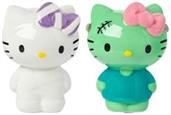 Sanrio Hello Kitty Mummy and Frankenstein Ceramic Salt and Pepper Shaker Set