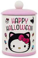 Sanrio Hello Kitty Black Cat "Happy Halloween" Ceramic Snack Jar | 8 Inches Tall