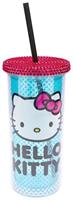 Sanrio Hello Kitty Polka Dots Carnival Cup With Lid and Straw | Holds 20 Ounces