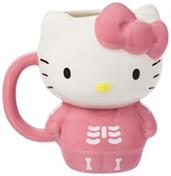 Sanrio Hello Kitty Pink Skeleton Costume 20 Ounce 3D Sculpted Ceramic Mug