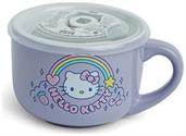 Sanrio Hello Kitty Rainbow 24-Ounce Ceramic Soup Mug With Vented Lid