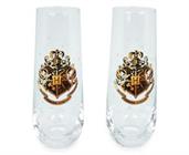 Harry Potter Hogwarts 9-Ounce Stemless Fluted Glassware | Set of 2