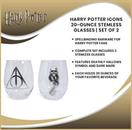 Harry Potter Icons 20-Ounce Stemless Glasses | Set of 2
