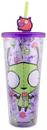 Invader Zim GIR Plastic Carnival Cup With Lid and Straw Topper | Holds 24 Ounces