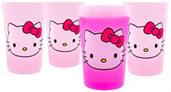 Sanrio Hello Kitty 4-Piece Color-Change Plastic Cup Set | Each Holds 15 Ounces