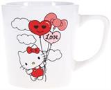 Sanrio Hello Kitty Love Balloon Wide Rim Ceramic Latte Mug | Holds 17 Ounces