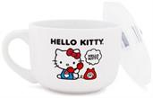 Sanrio Hello Kitty "How Are You?" Ceramic Soup Mug With Vented Lid | 24 Ounces
