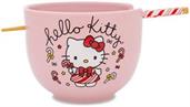 Sanrio Hello Kitty Holiday 20-Ounce Ceramic Ramen Bowl and Chopstick Set