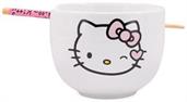 Sanrio Hello Kitty Winking 20-Ounce Ceramic Ramen Bowl With Chopsticks