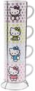 Sanrio Hello Kitty 4-Piece Stacking Mug Set With Wire Rack | Each Hold 10 Ounces