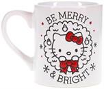 Sanrio Hello Kitty "Be Merry & Bright" Wax Resist Ceramic Mug | Holds 14 Ounces