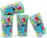 Disney Lilo & Stitch "Aloha" 4-Piece Plastic Cup Set | Each Holds 22 Ounces