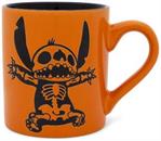 Disney Lilo & Stitch Skeleton Wax-Resist Ceramic Pottery Mug | 14 Ounces