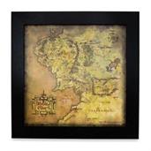 The Lord of the Rings Middle-earth Map Hanging Sign Framed Wall Art | 12 Inches