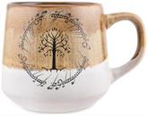 The Lord Of The Rings Elven Text Tapered Ceramic Pottery Mug | Holds 18 Ounces