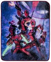 Marvel Comics Deadpool Corps Raschel Throw Blanket | 50 x 60 Inches