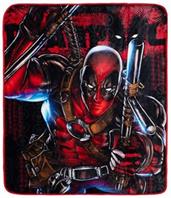 Marvel Comics Deadpool Batons Raschel Throw Blanket | 50 x 60 Inches