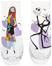 Disney The Nightmare Before Christmas Jack and Sally Fluted Glassware | Set of 2