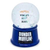 The Office "World's Best Boss" Mug 3-Inch Mini Light-Up Snow Globe