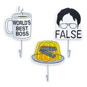 The Office Icons Die-Cut Wall Hooks | Set of 3