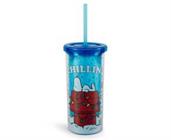 Peanuts Snoopy Chillin Acrylic Carnival Cup with Lid and Straw | Holds 20 Ounces