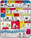 Peanuts "Ha Ha Ha" Comic Strip Panels Sherpa Throw Blanket | 50 x 60 Inches