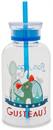 Disney Pixar Ratatouille Gusteau's Glass Milk Bottle With Straw | Hold 15 Ounces