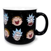 Rick and Morty Heads Allover Print Ceramic Camper Mug | Holds 20 Ounces