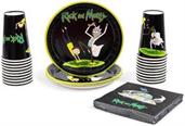 Rick and Morty Portal 60-Piece Party Tableware Set | Cups, Plates, Napkins