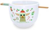 Star Wars: The Mandalorian Grogu "Merry Force" Ramen Bowl and Chopstick Set