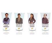 Seinfeld 16-Ounce Pint Glasses | Set of 4 | Jerry, George, Elaine, Kramer