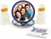 Seinfeld 60-Piece Party Tableware Set | Cups, Plates, Napkins