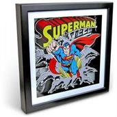 DC Comics Superman Flying 15 x 15 Inch Wood Shadow Box Wall Art