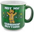 Shrek Gingerbread Man "Not My Gumdrop Buttons" 20-Ounce Ceramic Camper Mug