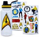 Star Trek Gold Delta Logo Twist Spout Water Bottle and Sticker Set | 32 Ounces