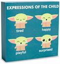 Star Wars: The Mandalorian Grogu "Expressions" Wooden Box Sign | 6 x 6 Inches