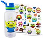 Disney Pixar Toy Story Alien 32-Ounce Twist Spout Water Bottle and Sticker Set
