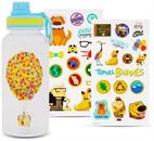 Disney Pixar Up 32-Ounce Twist Spout Water Bottle and Sticker Set