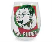 A Christmas Story "Oh Fudge!" Stemless Wine Glass | Holds 20 Ounces