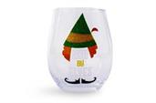 Buddy the Elf "Raised By Elves" Stemless Glitter Glass | Holds 20 Ounces