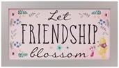 Disney Winnie The Pooh "Let Frendship Blossom" 10 x 18 Inch Framed MDF Wall Art