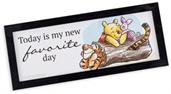Disney Winnie The Pooh "Favorite Day" 12 x 5 Inch Hanging Wood Wall Art