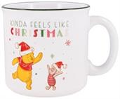 Disney Winnie The Pooh and Piglet Holiday Ceramic Camper Mug | Holds 20 Ounces