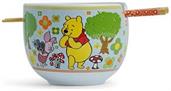 Disney Winnie The Pooh Friends 20-Ounce Ceramic Ramen Bowl and Chopstick Set