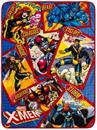 Marvel X-Men Character Cards Raschel Throw Blanket | 45 x 60 Inches