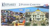 Set of 2 Keepsakes 500 Piece Jigsaw Puzzles | Mexico City / Barranquilla