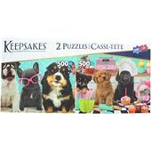 Set of 2 Keepsakes 500 Piece Jigsaw Puzzles | Dogs Having Fun