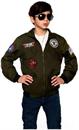 Navy Top Gun Pilot Jacket Child Costume | Medium